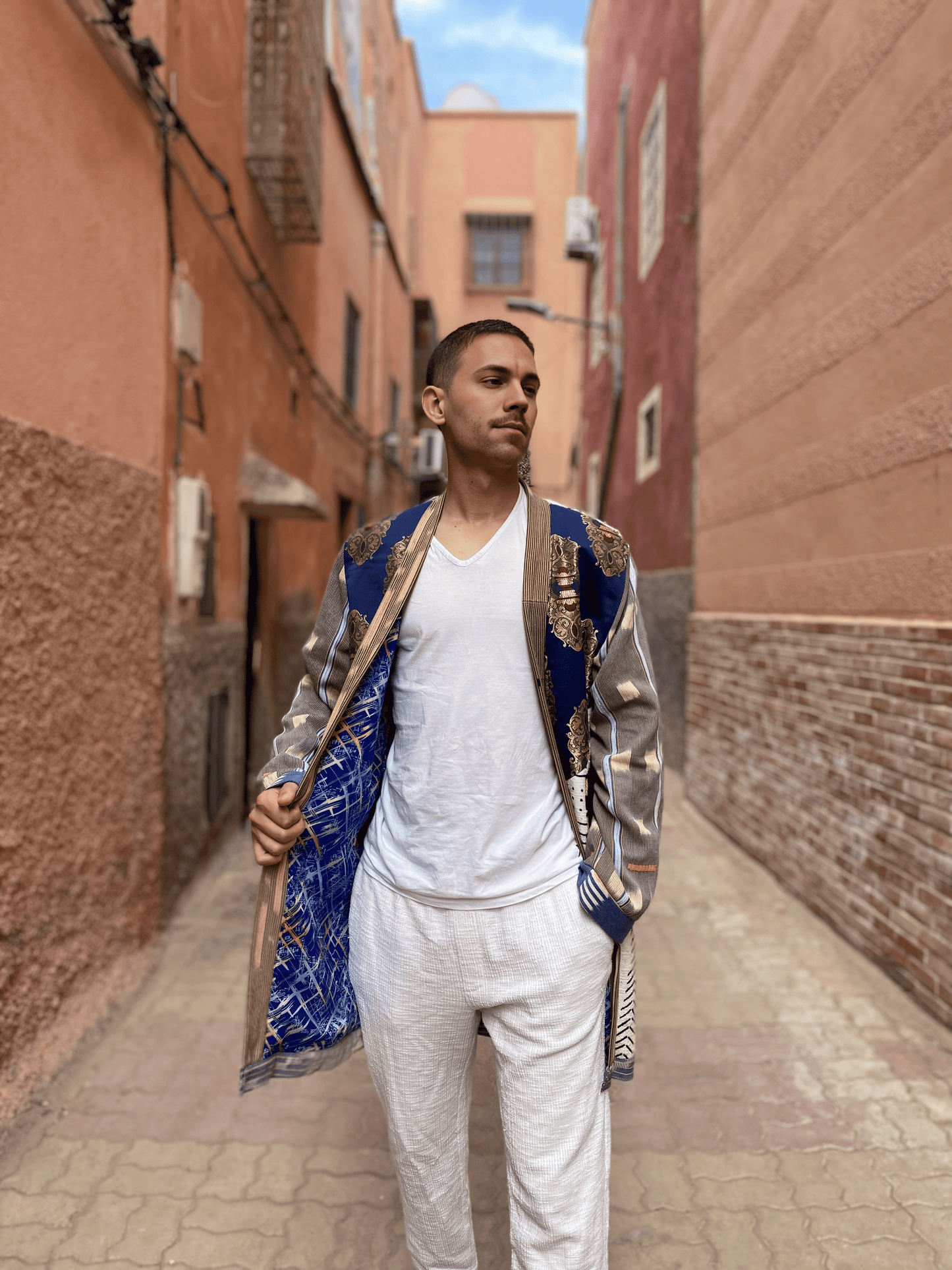 Bogolan Mixed Fabric Jacket