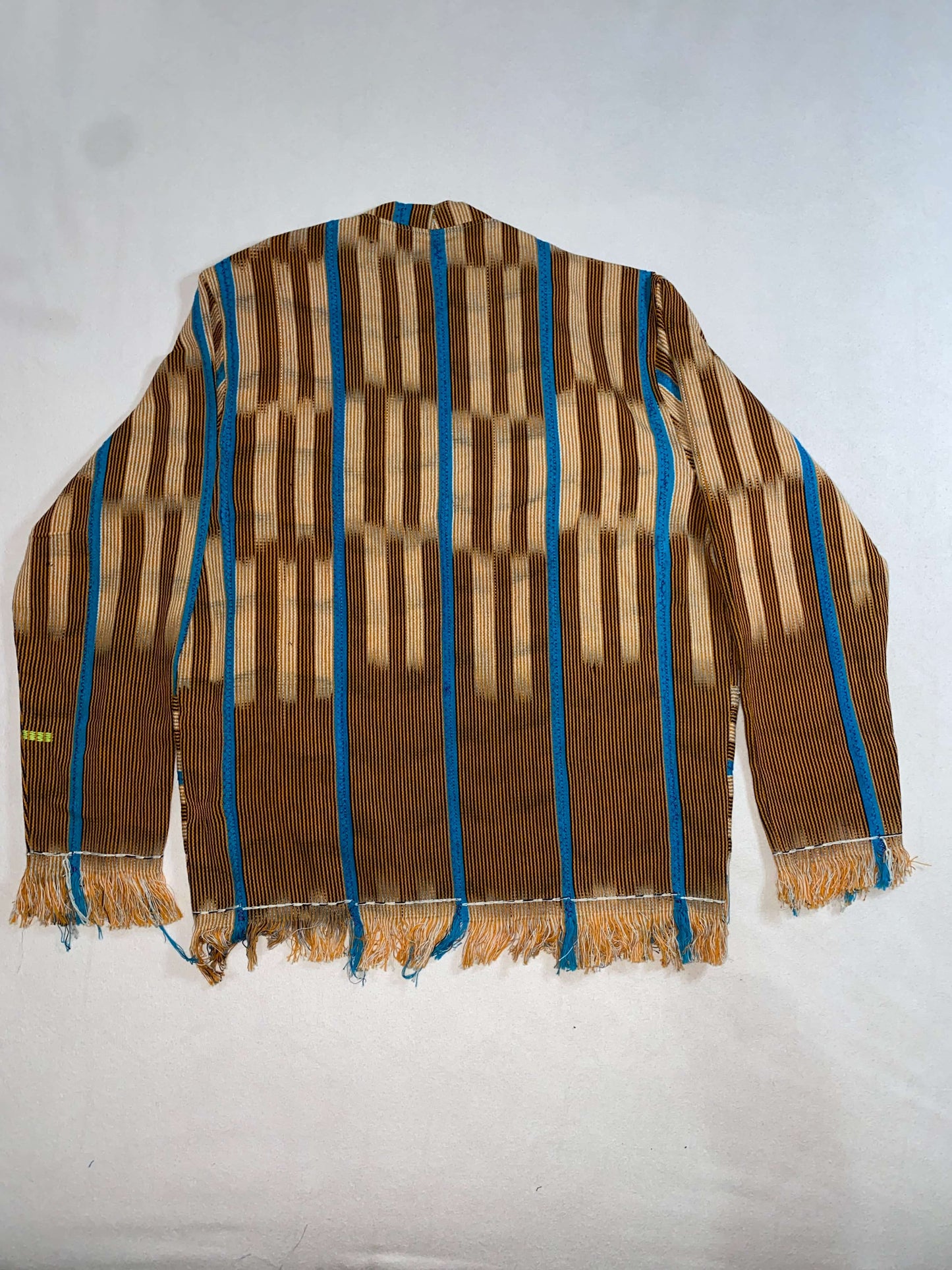 Natural Fiber Handwoven Fringe Kimono