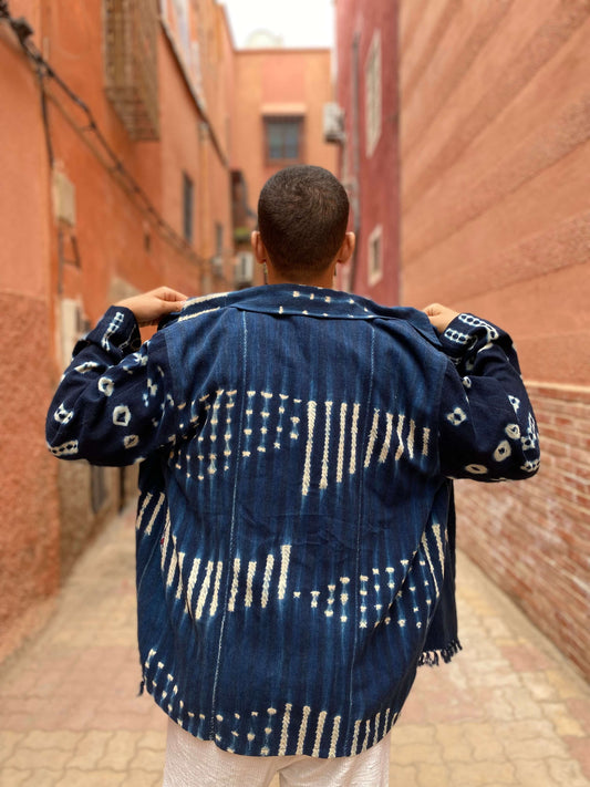 Indigo Kimono Cloth Handcrafted Jacket