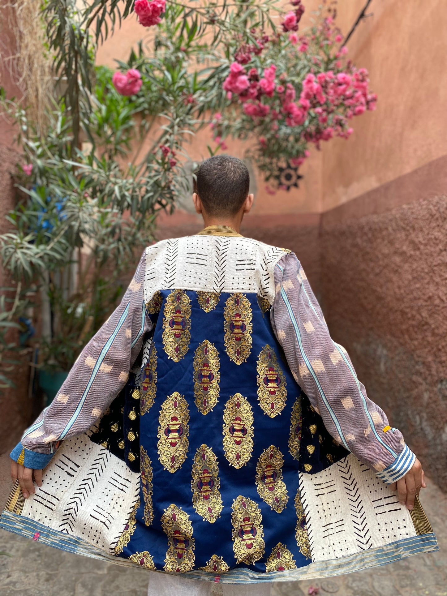 Bogolan Mixed Fabric Jacket